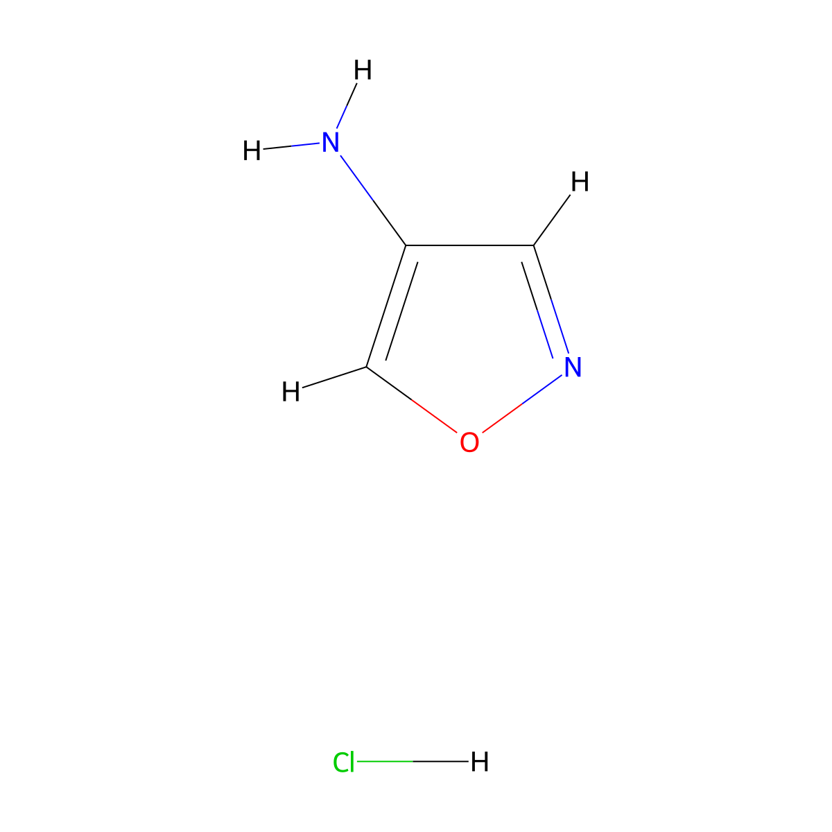 4-Aminoisoxazole hydrochloride molecular structure, CAS 108511-98-4