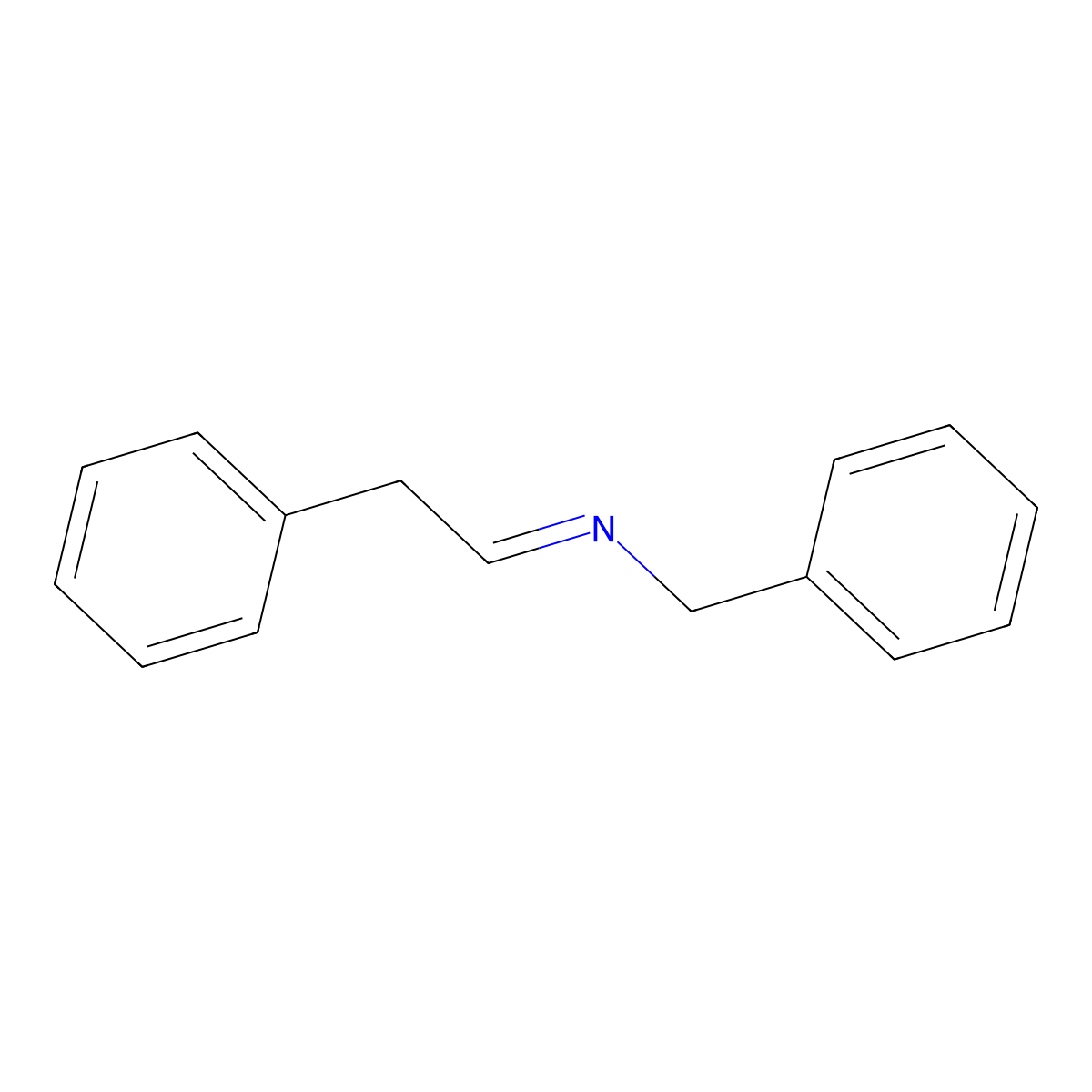 N-BenZyl-N-(2-phenylethylidene)amine molecular structure, CAS 108524-66-9
