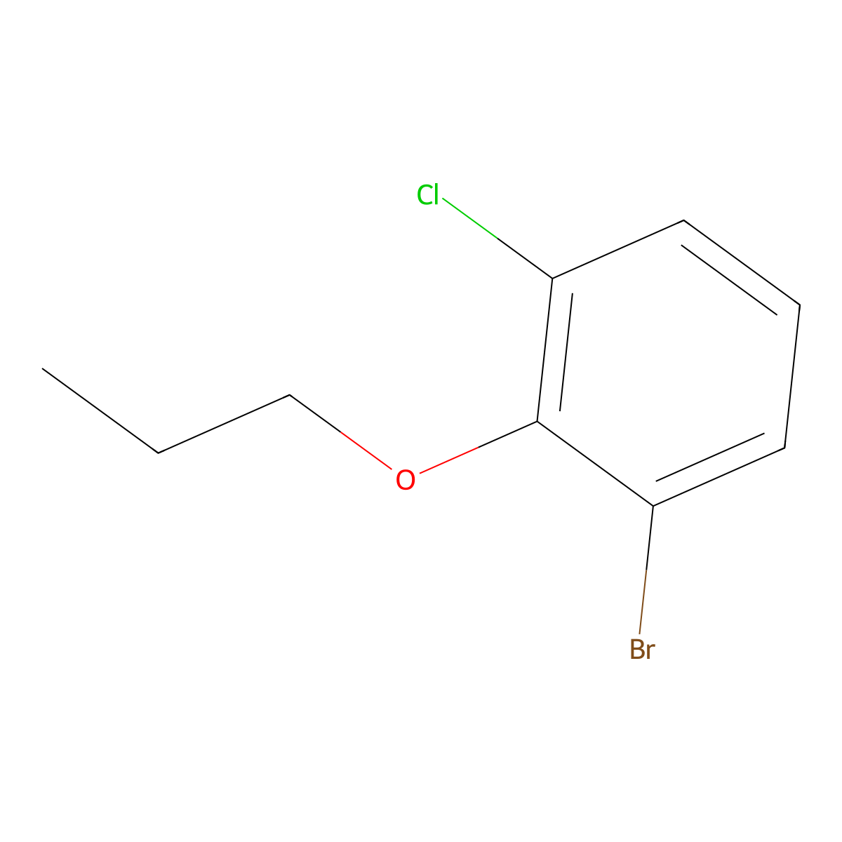 1-Bromo-3-chloro-2-propoxybenZene molecular structure, CAS 1085275-83-7