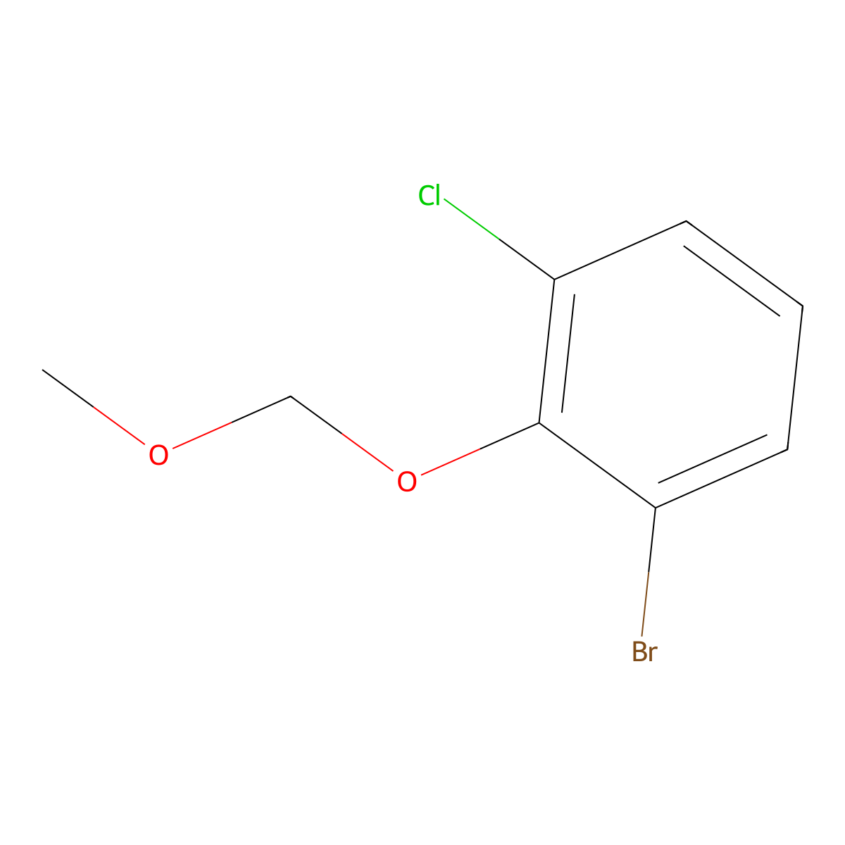 1-Bromo-3-chloro-2-(methoxymethoxy)benzene molecular structure, CAS 1085275-89-3