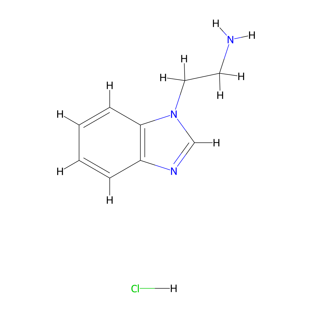 2-(1H-Benzimidazol-1-yl)ethylamine hydrochloride molecular structure, CAS 1085300-74-8