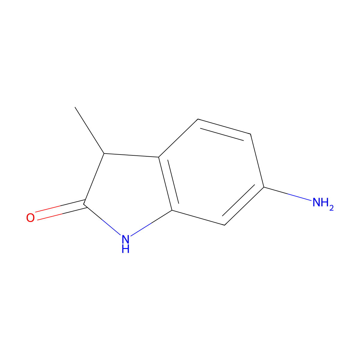 6-Amino-3-methylindolin-2-one molecular structure, CAS 108533-35-3