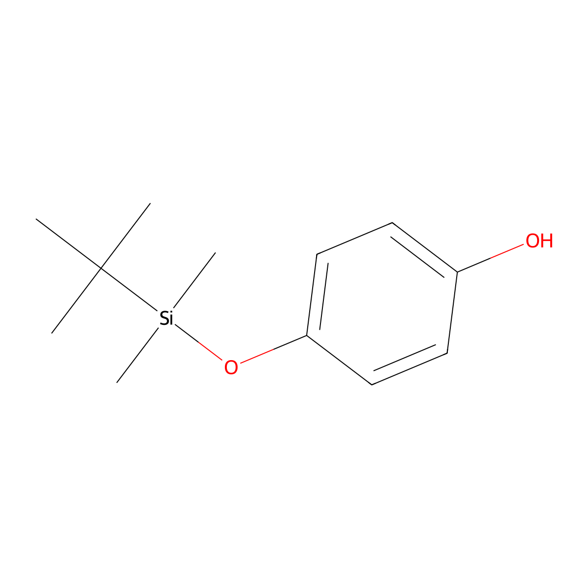 4-(tert-Butyldimethylsiloxy)phenol molecular structure, CAS 108534-47-0