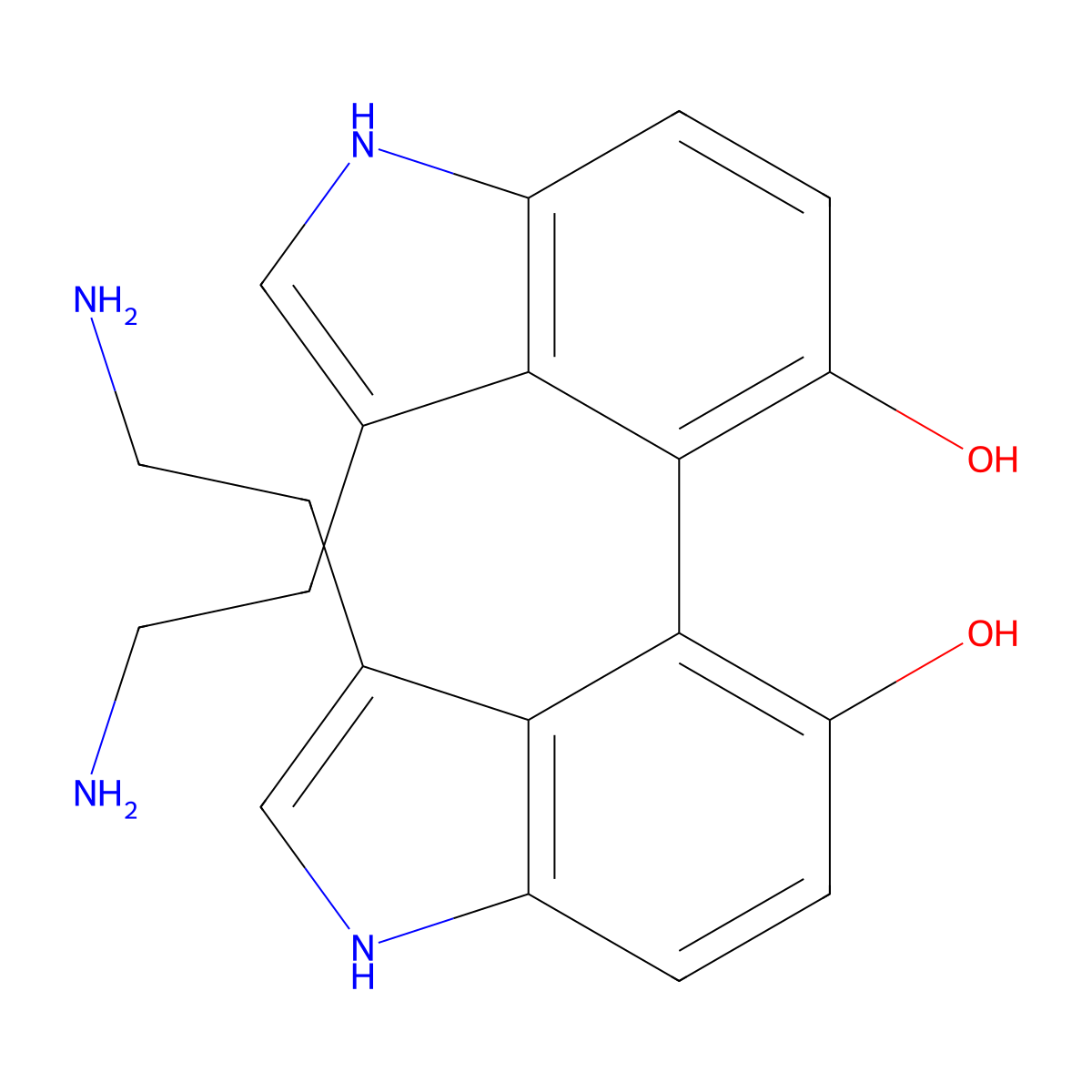 5,5'-Dihydroxy-4,4'-bitryptamine molecular structure, CAS 108535-01-9