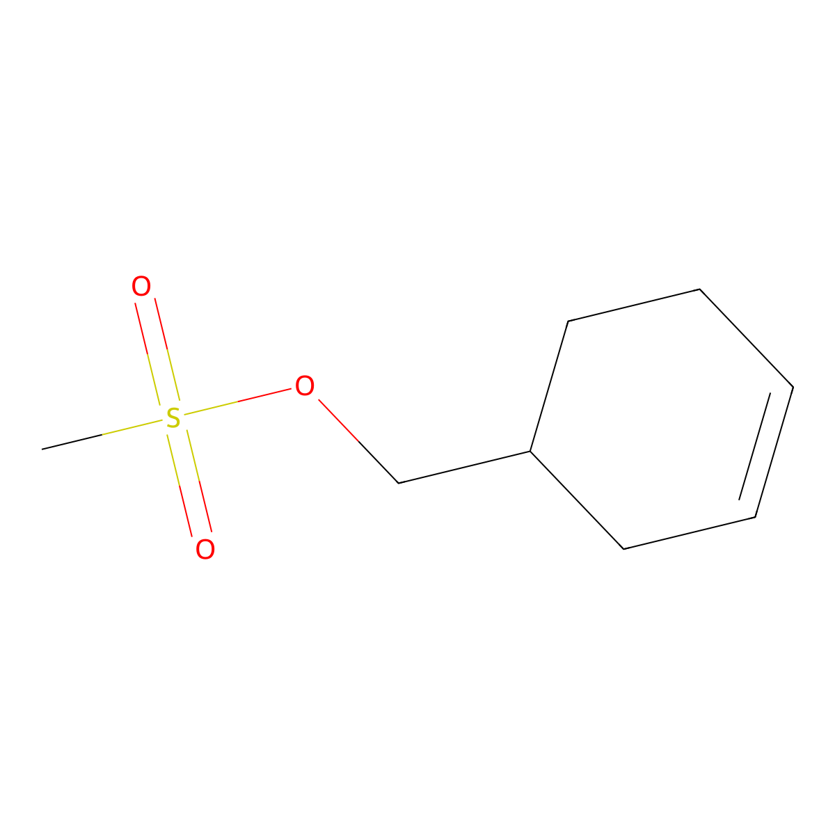 3-Cyclohexene-1-methanol Methanesulfonate molecular structure, CAS 108541-48-6