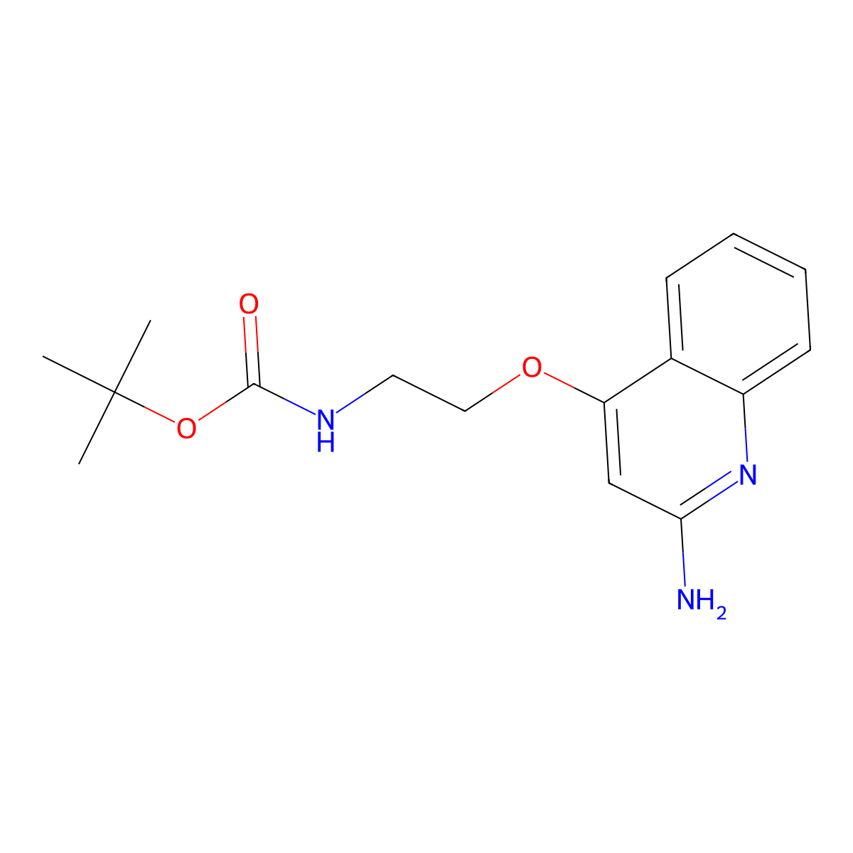 tert-Butyl (2-((2-aminoquinolin-4-yl)oxy)ethyl)carbamate molecular structure, CAS 1085412-36-7