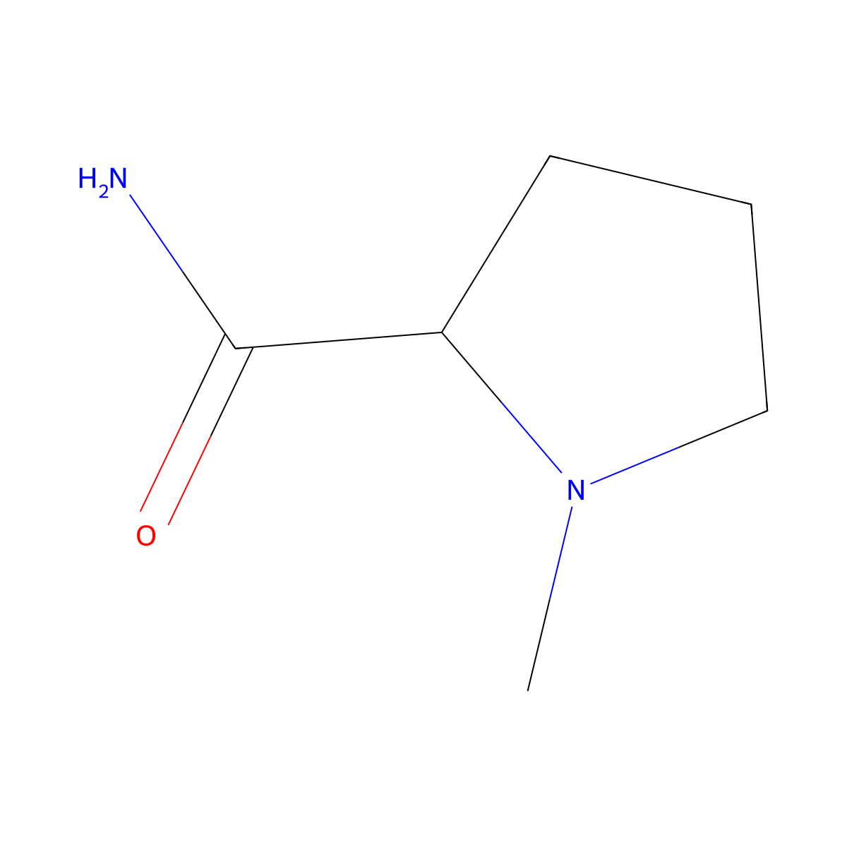1-Methylpyrrolidine-2-carboxamide molecular structure, CAS 1085430-91-6