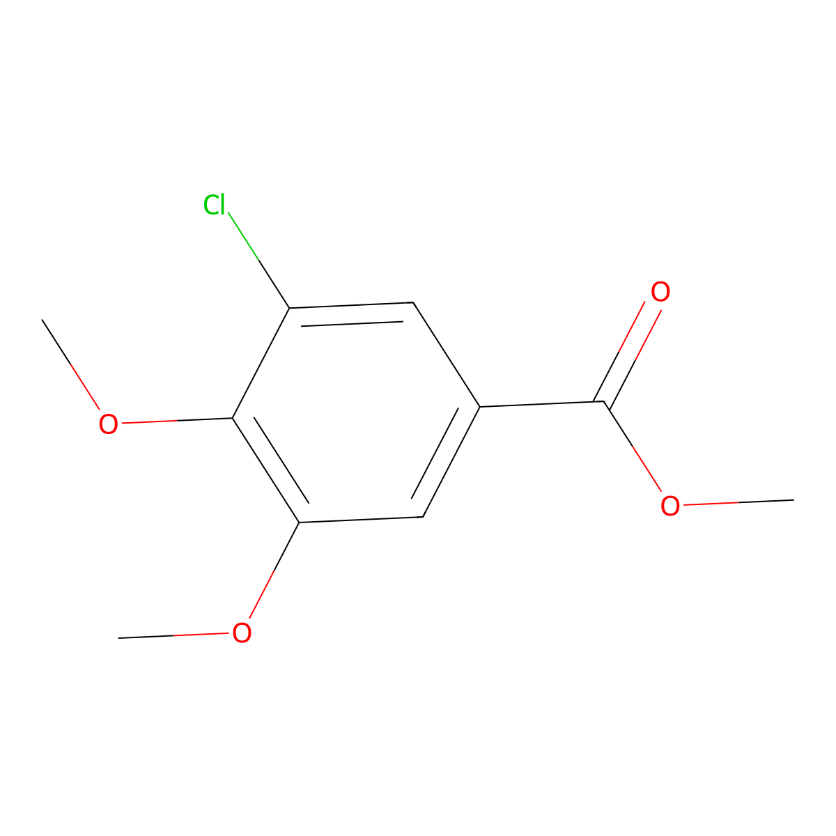 Methyl 3-chloro-4,5-dimethoxybenzoate molecular structure, CAS 108544-98-5
