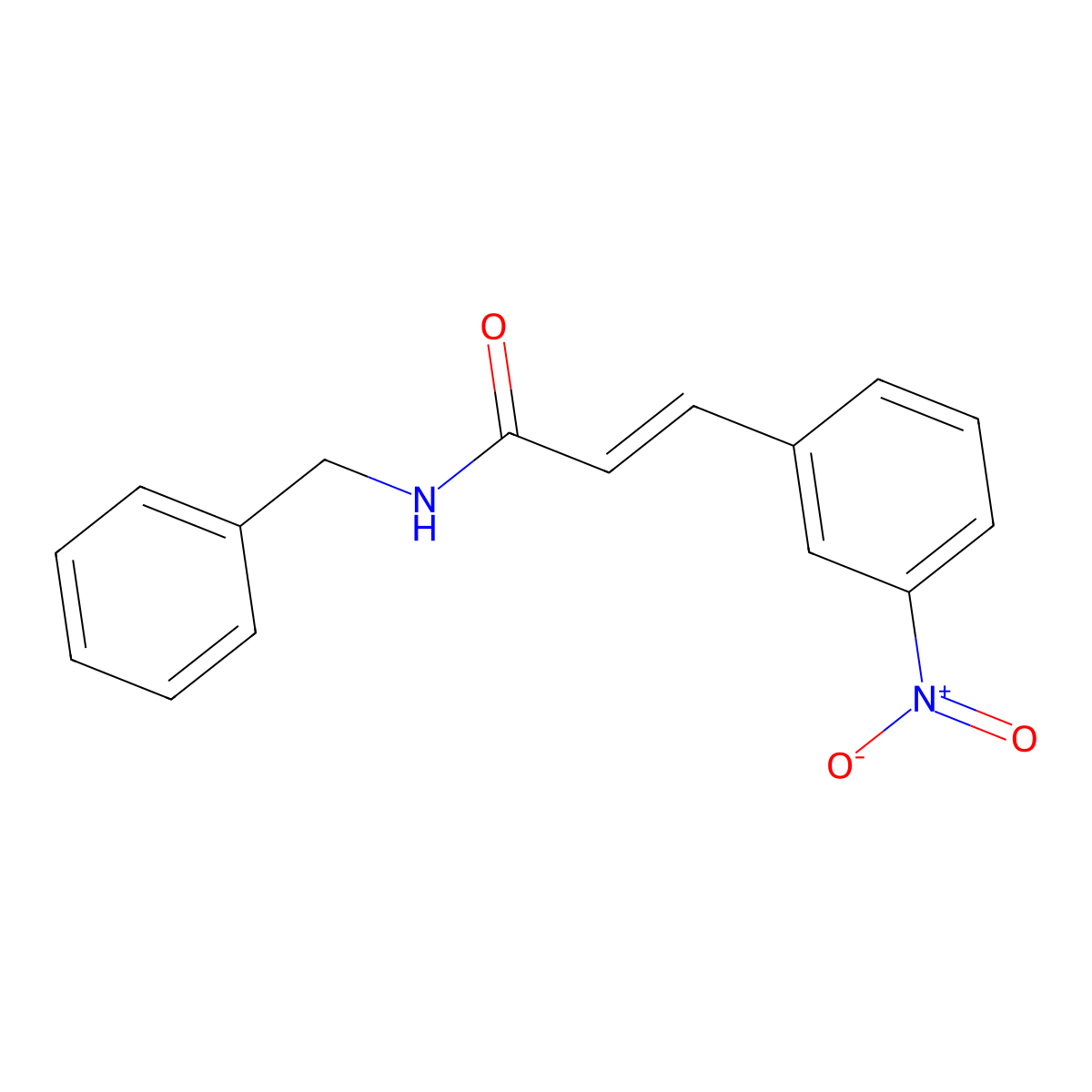 (2E)-N-benzyl-3-(3-nitrophenyl)prop-2-enamide molecular structure, CAS 1085449-49-5