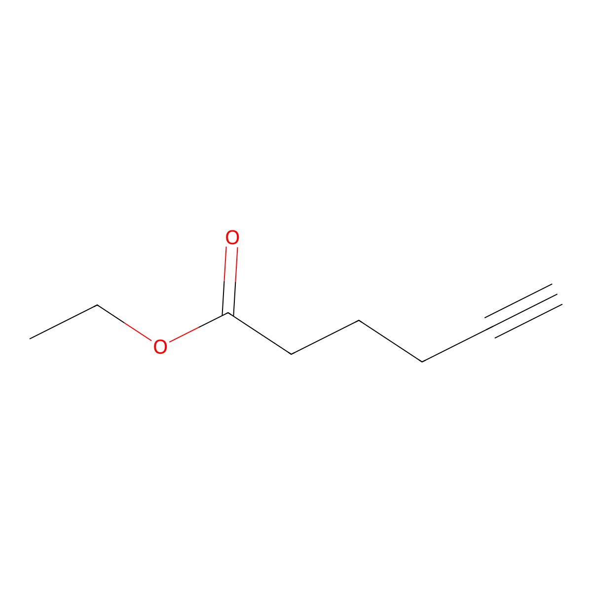 Ethyl hex-5-ynoate molecular structure, CAS 108545-38-6