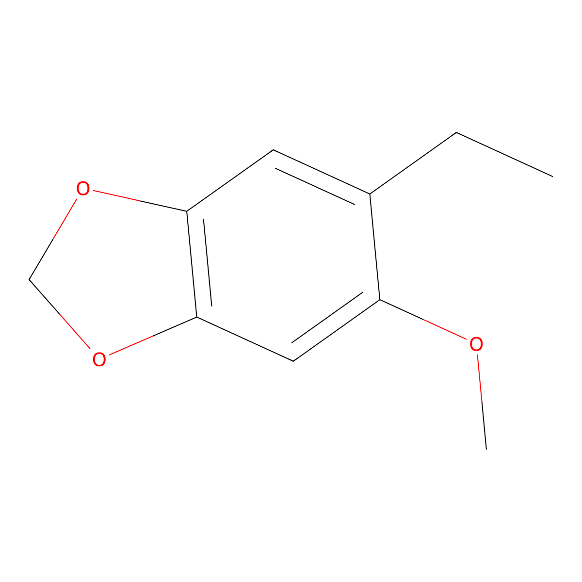 1,3-Benzodioxole, 5-ethyl-6-methoxy- molecular structure, CAS 108551-65-1