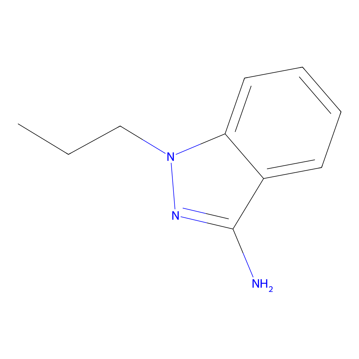1-Propyl-1H-indazol-3-amine molecular structure, CAS 108552-99-4