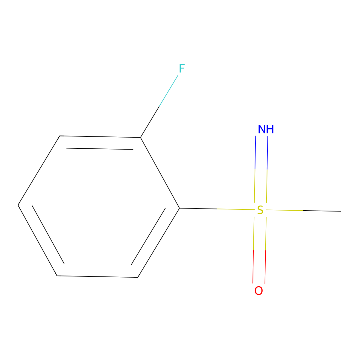 S-(2-Fluorophenyl)-S-methylsulfoximine molecular structure, CAS 1085526-17-5