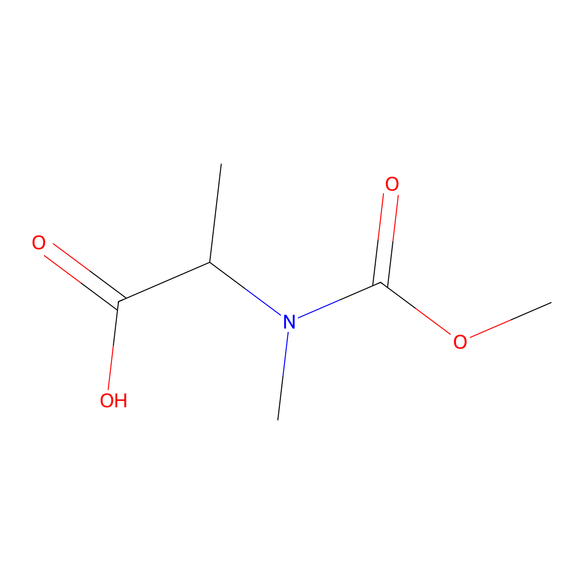 (2S)-2-[(Methoxycarbonyl)(methyl)amino]propanoic acid molecular structure, CAS 1085528-19-3