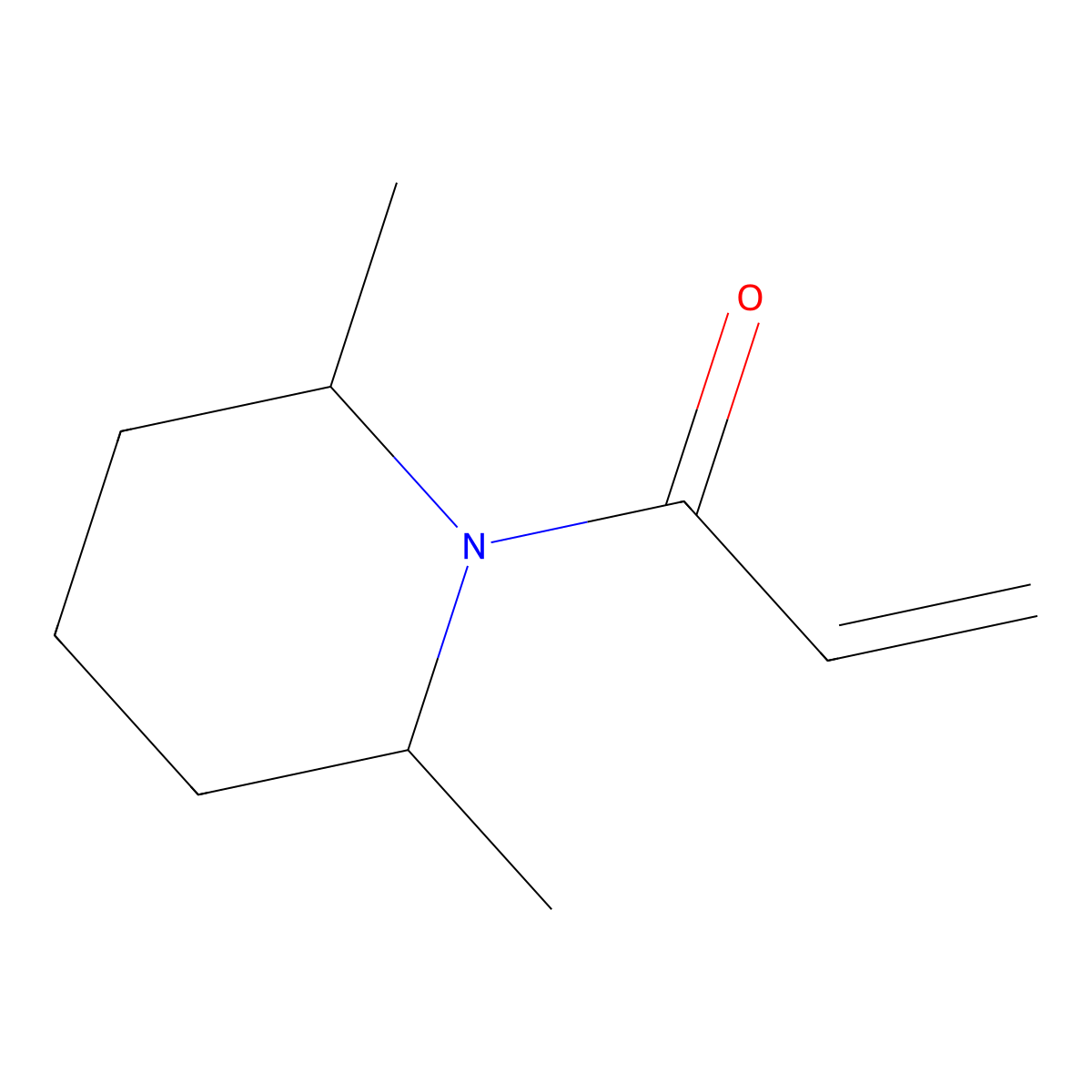 1-(2,6-Dimethylpiperidin-1-yl)prop-2-en-1-one molecular structure, CAS 108553-03-3
