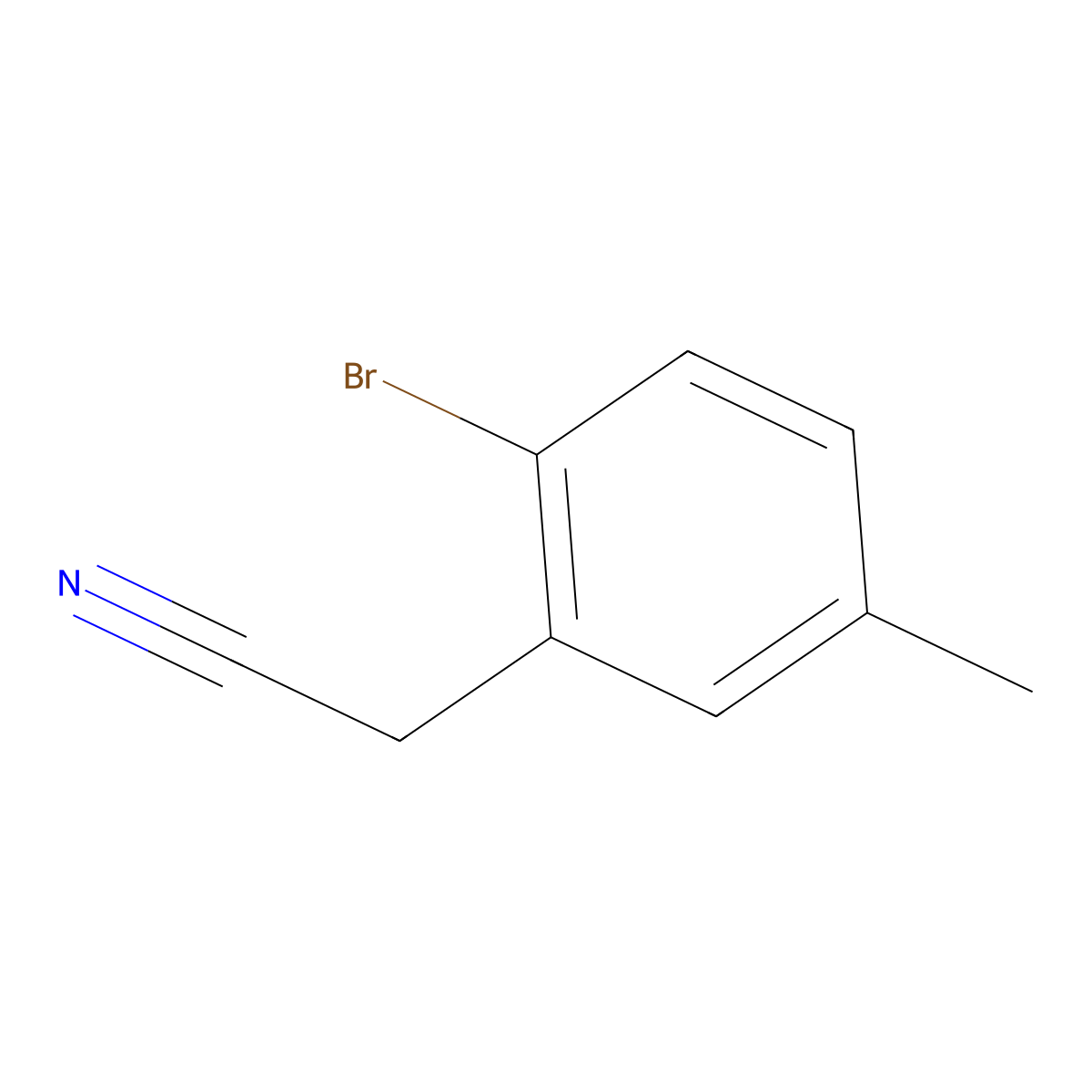 2-(2-Bromo-5-methylphenyl)acetonitrile molecular structure, CAS 1085539-03-2
