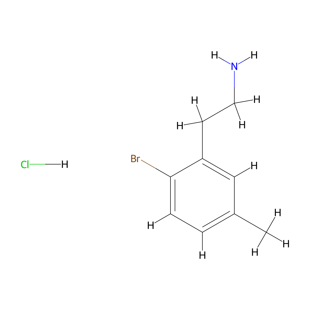 2-(2-Bromo-5-methylphenyl)ethanamine;hydrochloride molecular structure, CAS 1085539-04-3