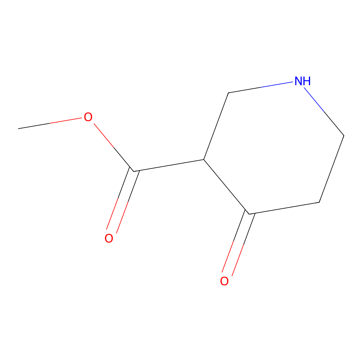 Methyl 4-oxopiperidine-3-carboxylate molecular structure, CAS 108554-34-3
