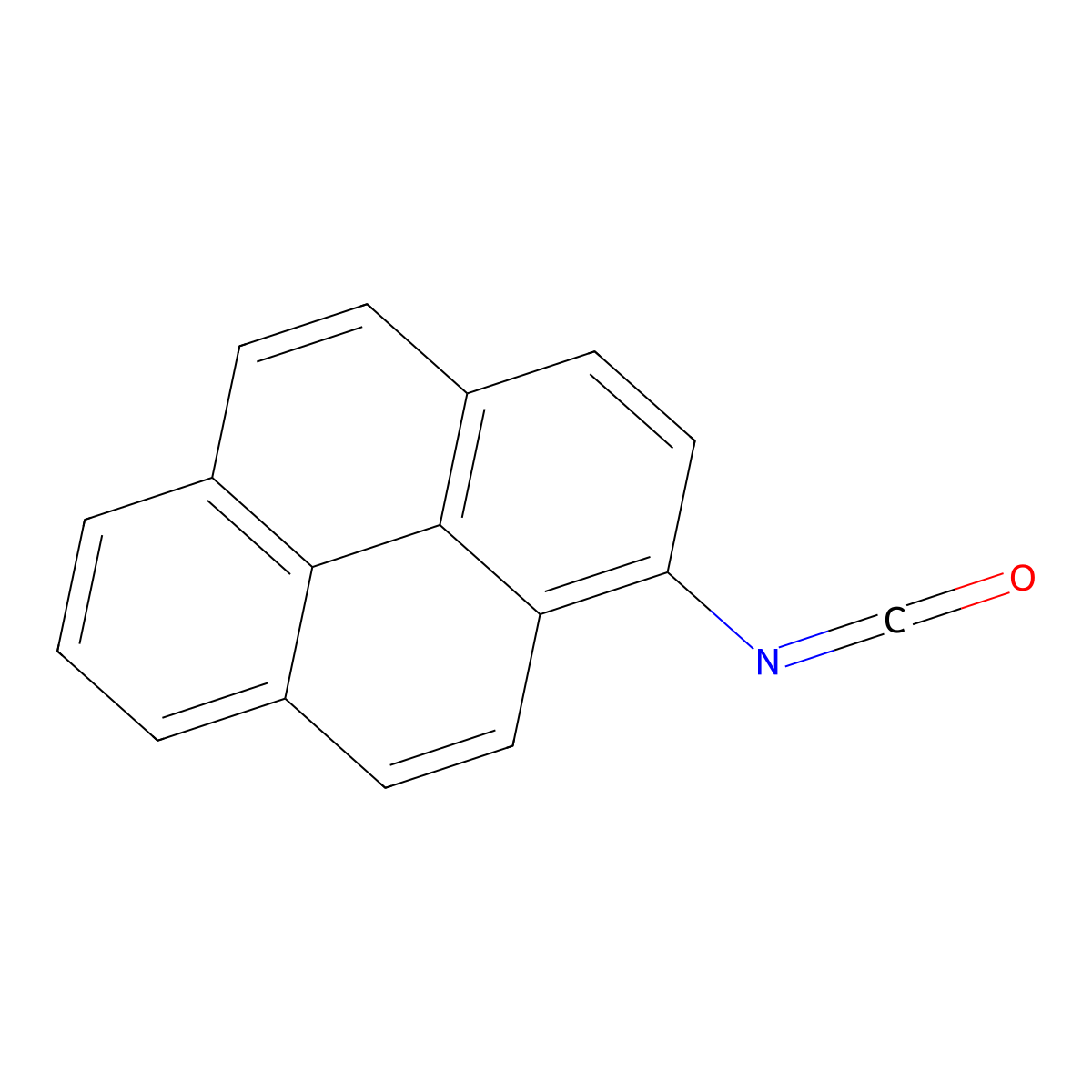 1-Isocyanatopyrene molecular structure, CAS 108562-21-6