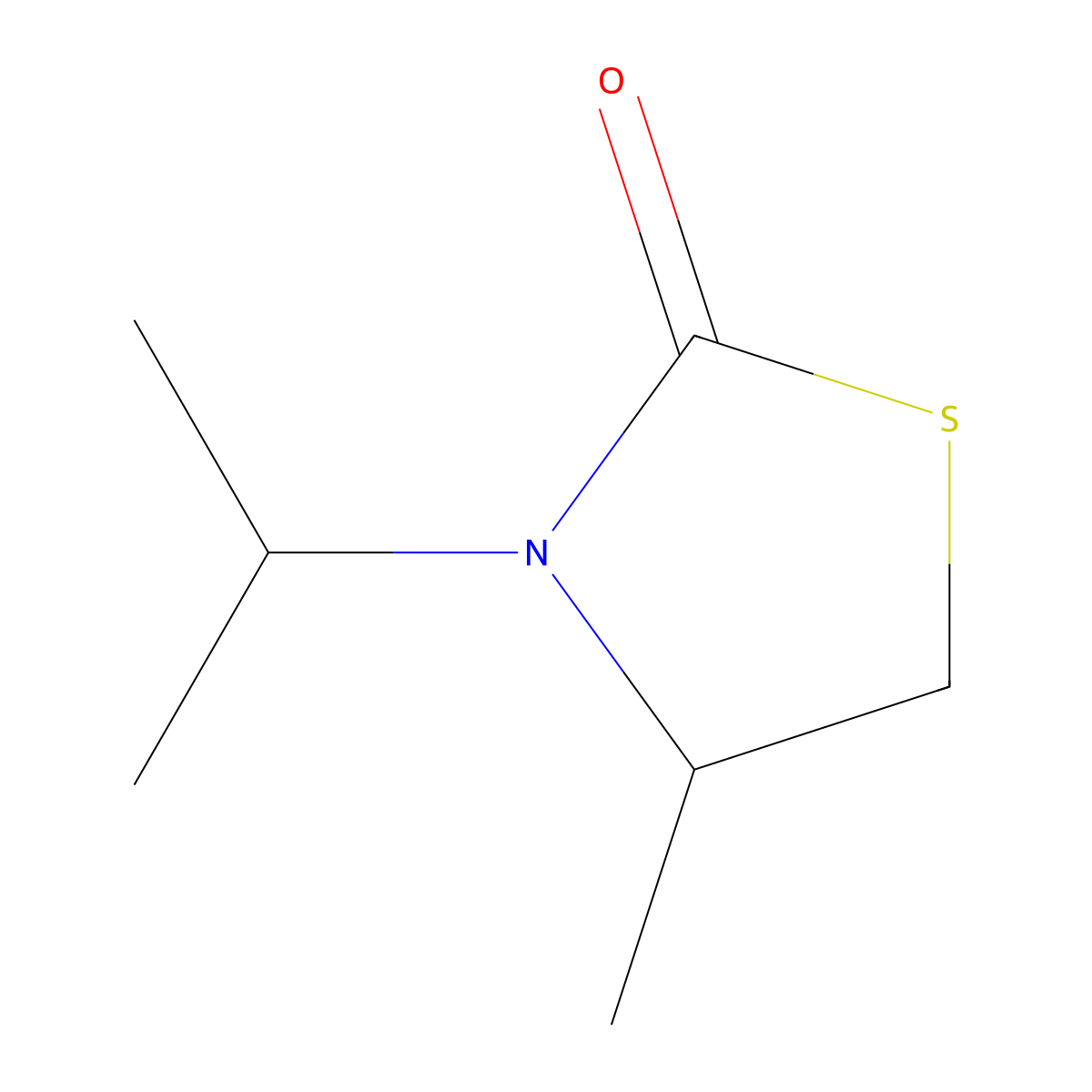 4-Methyl-3-propan-2-yl-1,3-thiazolidin-2-one molecular structure, CAS 108562-65-8