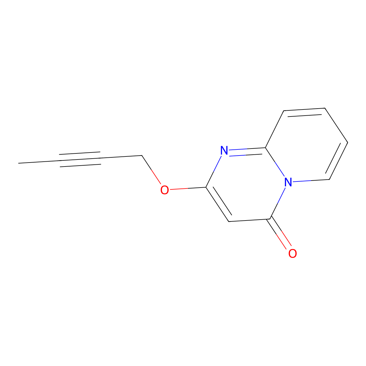 2-(but-2-yn-1-yloxy)-4H-pyrido[1,2-a]pyrimidin-4-one molecular structure, CAS 108564-80-3