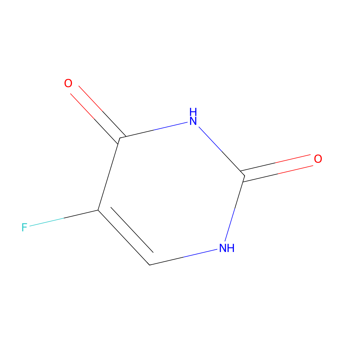 5-Fluorouracil molecular structure, CAS 1085697-13-7