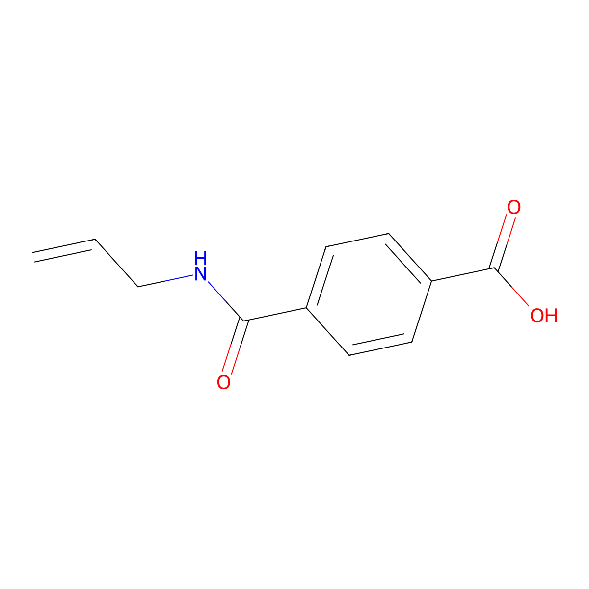 4-[(Prop-2-en-1-yl)carbamoyl]benzoic acid molecular structure, CAS 1085698-16-3