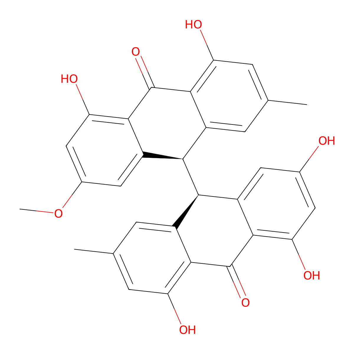 trans-Emodinphyscion bianthrone molecular structure, CAS 1085706-32-6