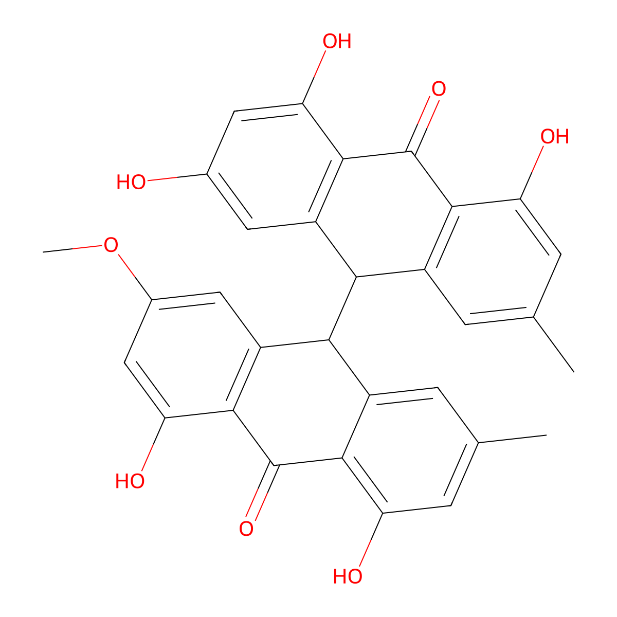 (cis)-Emodin-physcion bianthrone molecular structure, CAS 1085706-33-7