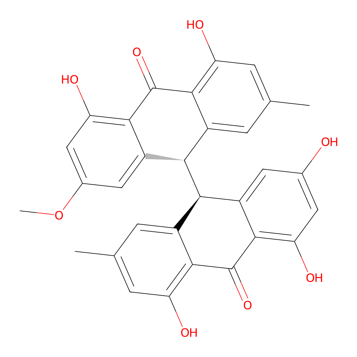 (cis)-Emodin-physcion bianthrone molecular structure, CAS 1085706-33-7