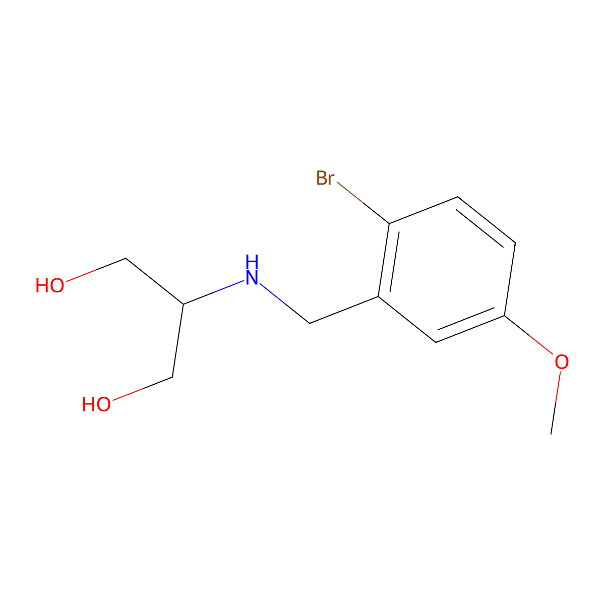 2-[[(2-Bromo-5-methoxyphenyl)methyl]amino]-1,3-propanediol molecular structure, CAS 1085729-15-2