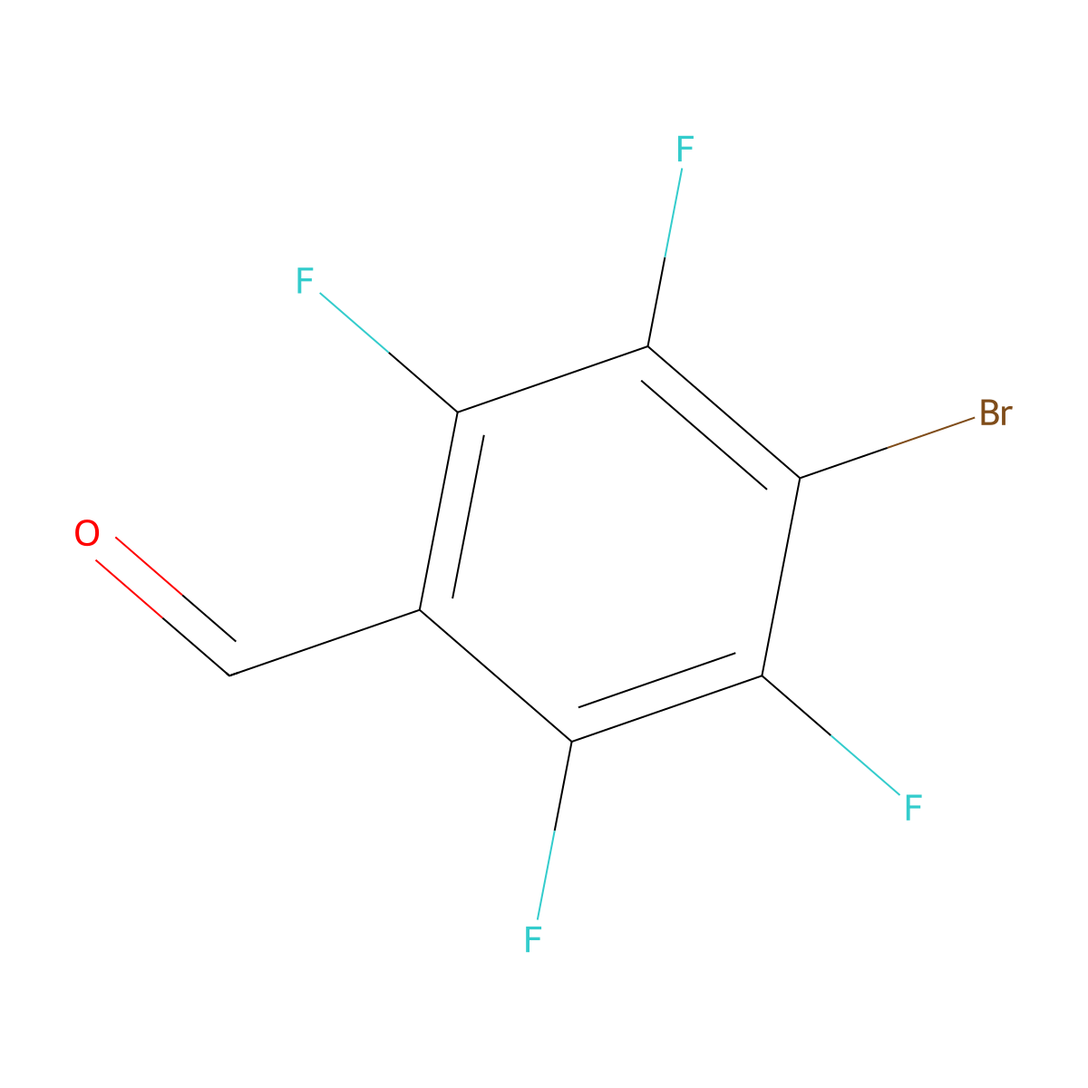 4-Bromo-2,3,5,6-tetrafluorobenzaldehyde molecular structure, CAS 108574-98-7
