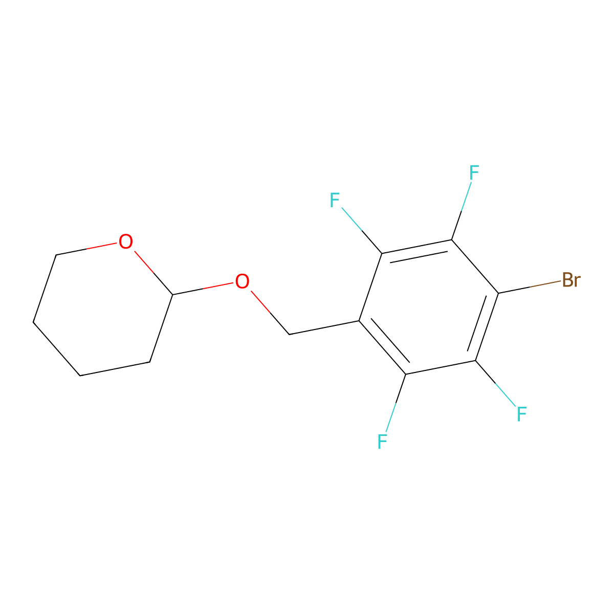 2-[(4-Bromo-2,3,5,6-tetrafluorobenzyl)oxy]tetrahydro-2H-pyran molecular structure, CAS 108574-99-8