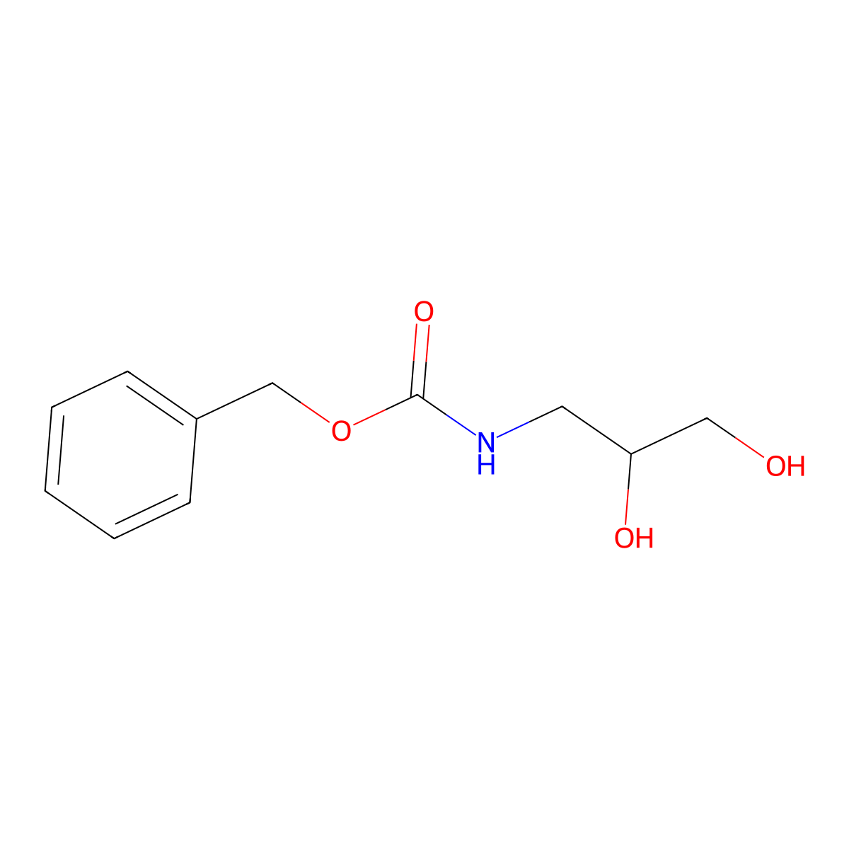 N-(Benzyloxycarbonyl)-3-amino-1,2-propanediol molecular structure, CAS 108587-40-2