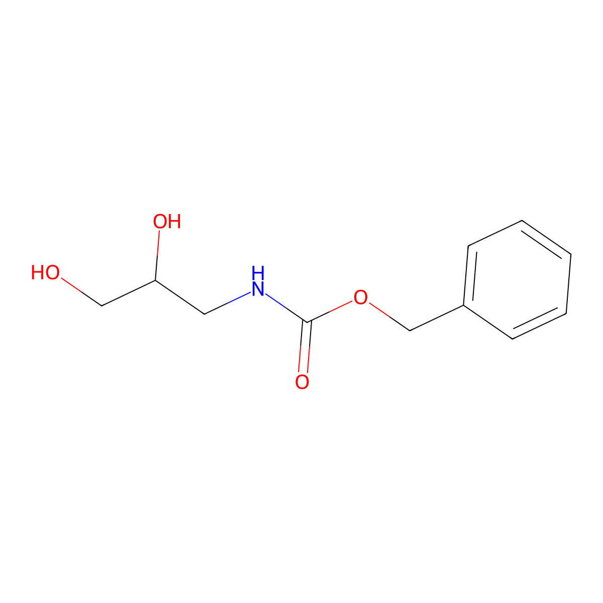 N-(Benzyloxycarbonyl)-3-amino-1,2-propanediol molecular structure, CAS 108587-40-2