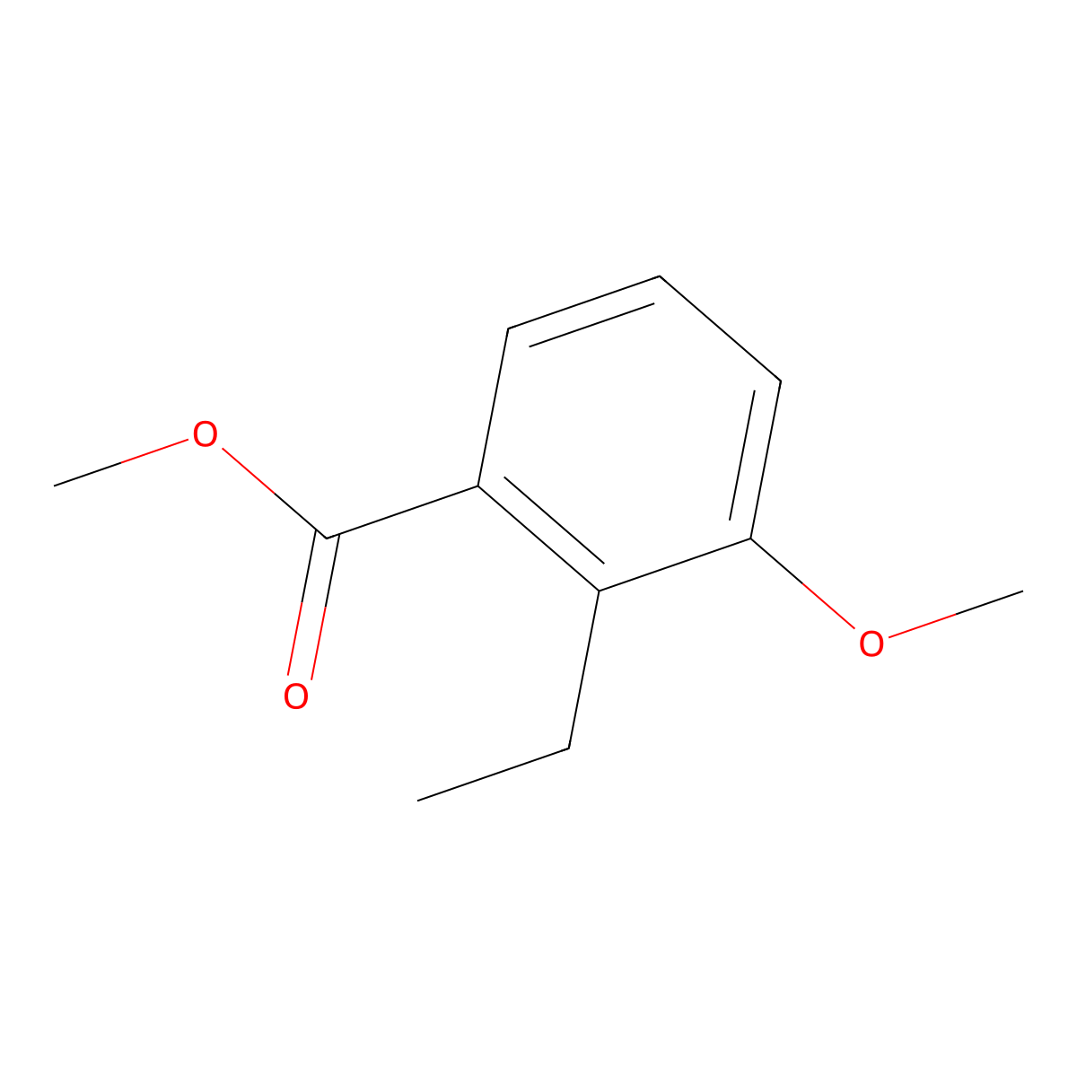 Methyl 2-ethyl-3-methoxybenzoate molecular structure, CAS 108593-43-7