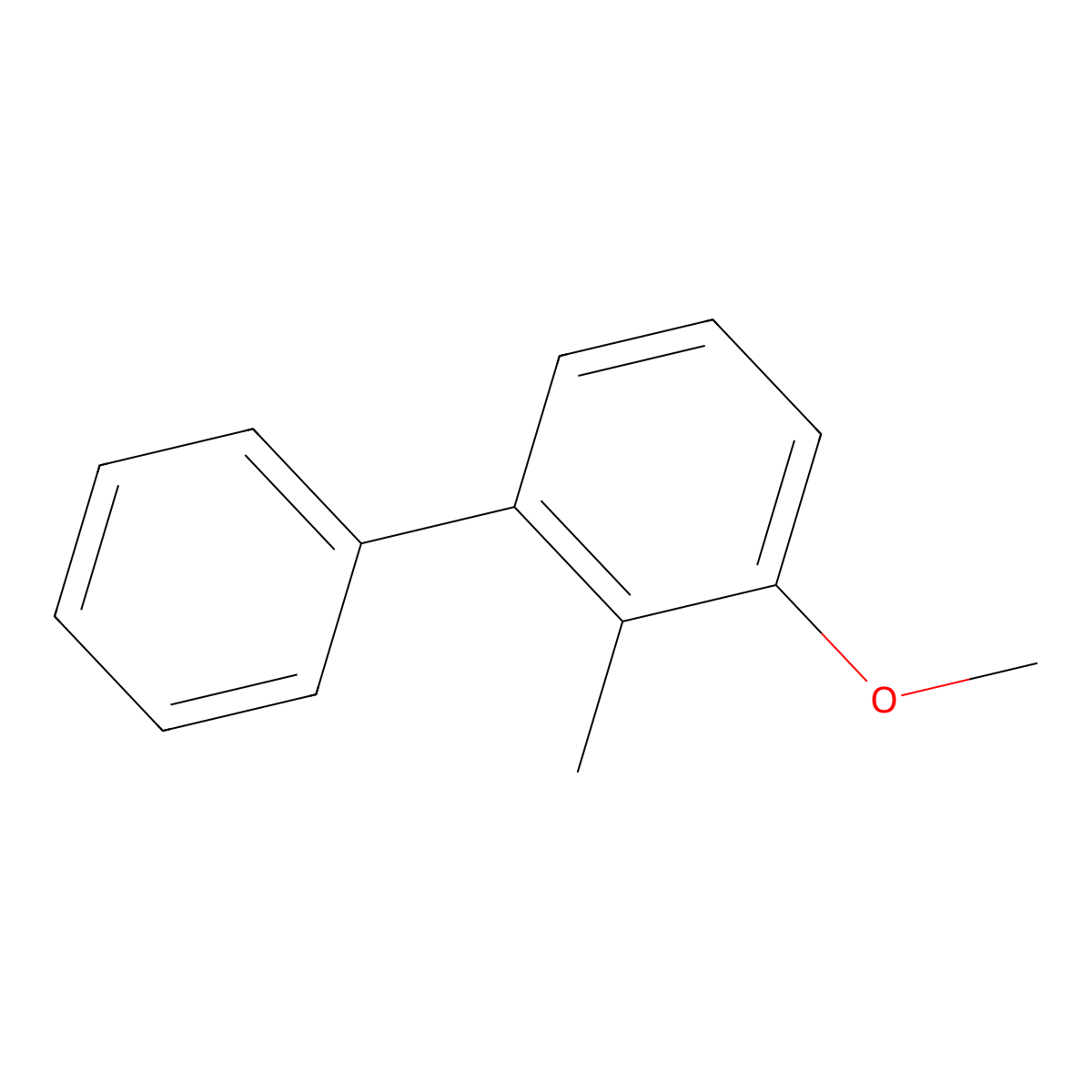 1,1'-Biphenyl, 3-methoxy-2-methyl- molecular structure, CAS 108593-50-6