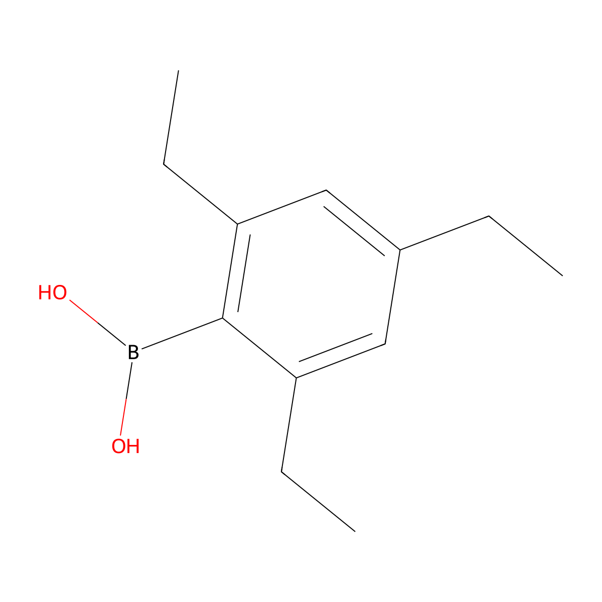 B-(2,4,6-Triethylphenyl)boronic acid molecular structure, CAS 108593-75-5