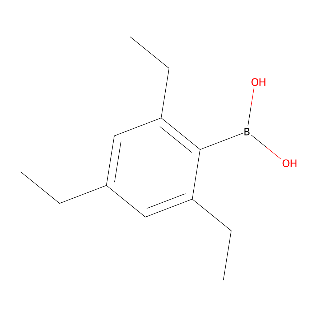 B-(2,4,6-Triethylphenyl)boronic acid molecular structure, CAS 108593-75-5