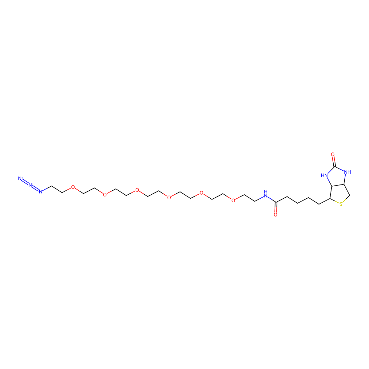 Biotin-PEG6-azide molecular structure, CAS 1085938-09-5