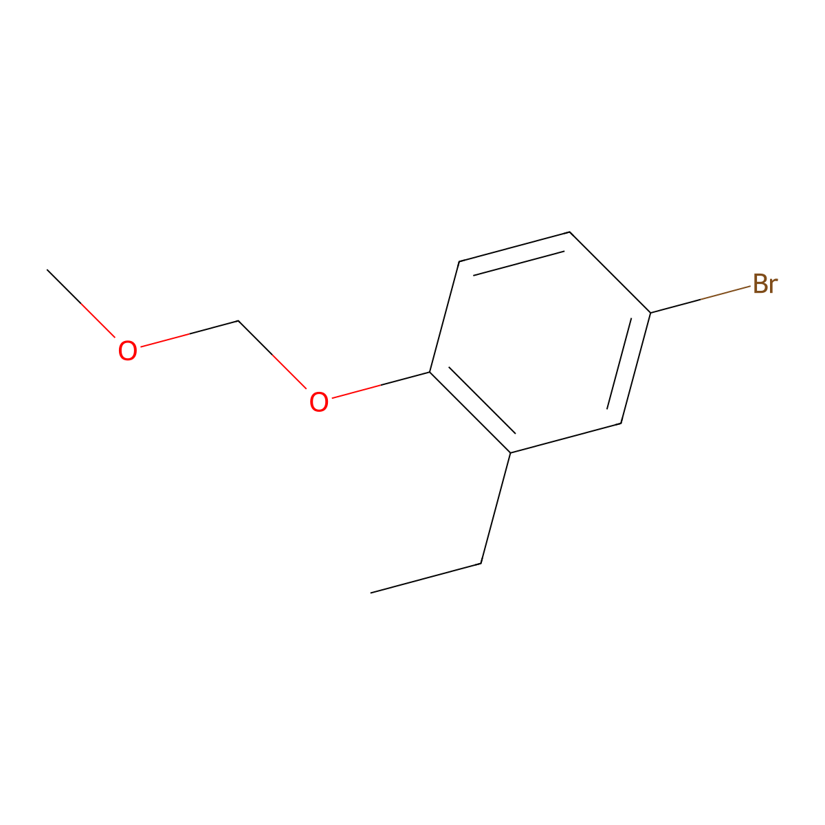 4-Bromo-2-ethyl-1-(methoxymethoxy)benzene molecular structure, CAS 1085957-45-4