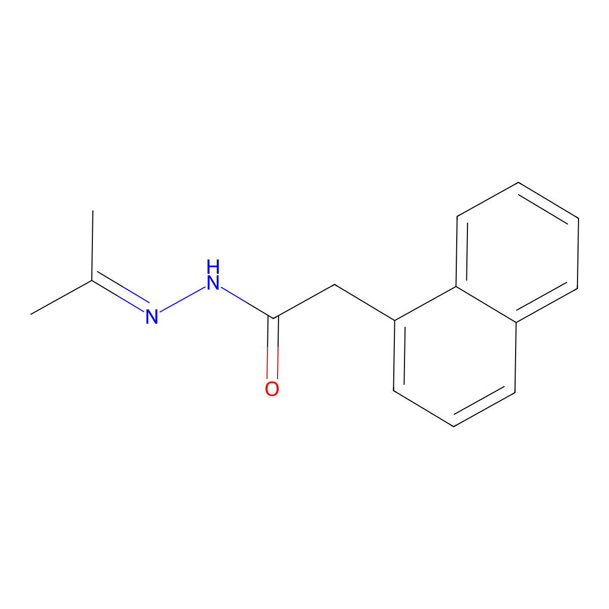 2-(naphthalen-1-yl)-N'-(propan-2-ylidene)acetohydrazide molecular structure, CAS 1086-52-8