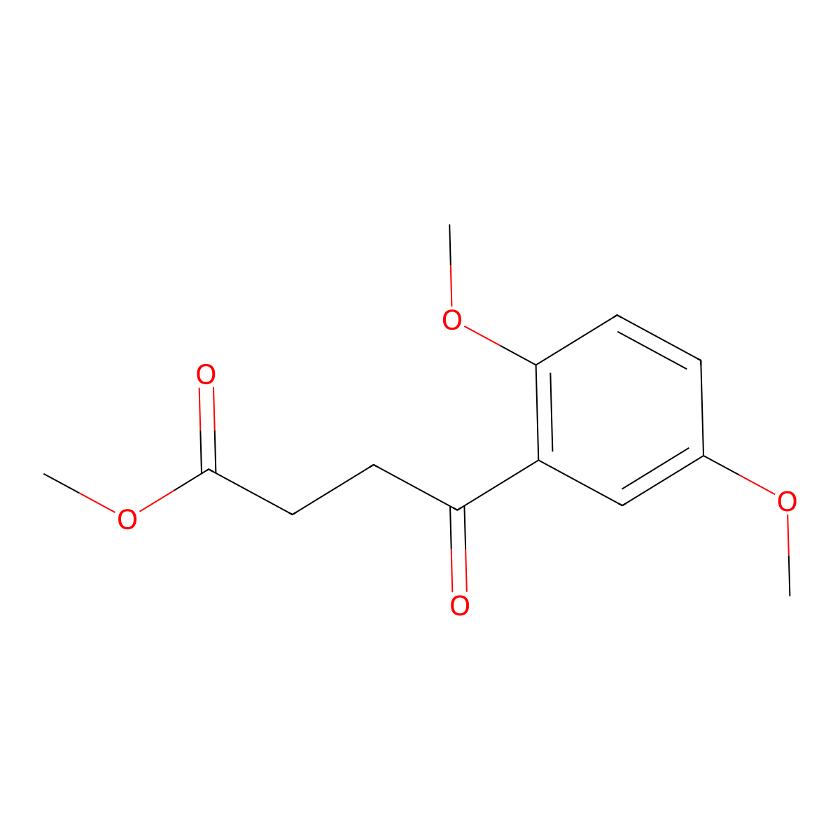 Methyl 4-(2,5-dimethoxyphenyl)-4-oxobutanoate molecular structure, CAS 1086-77-7