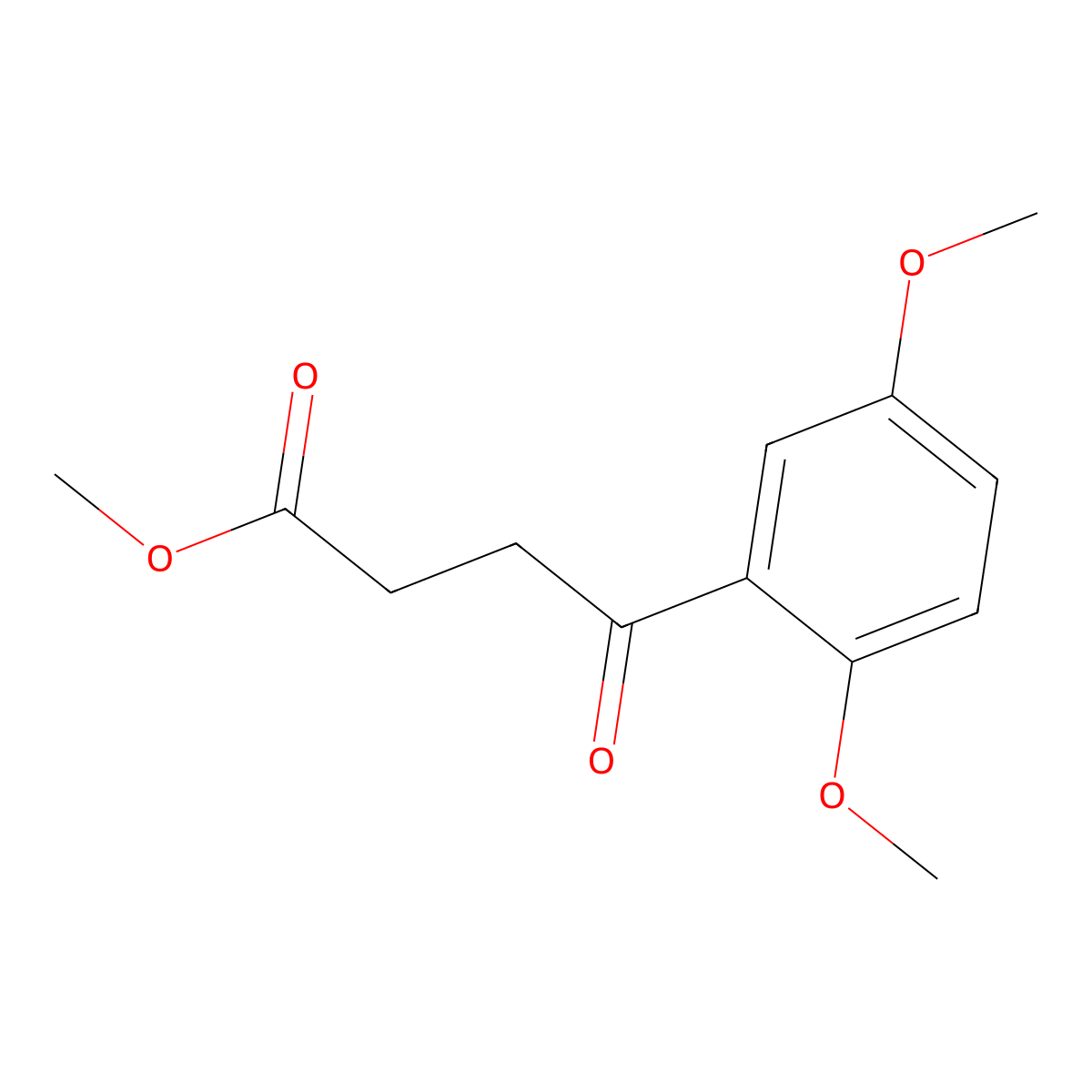 Methyl 4-(2,5-dimethoxyphenyl)-4-oxobutanoate molecular structure, CAS 1086-77-7