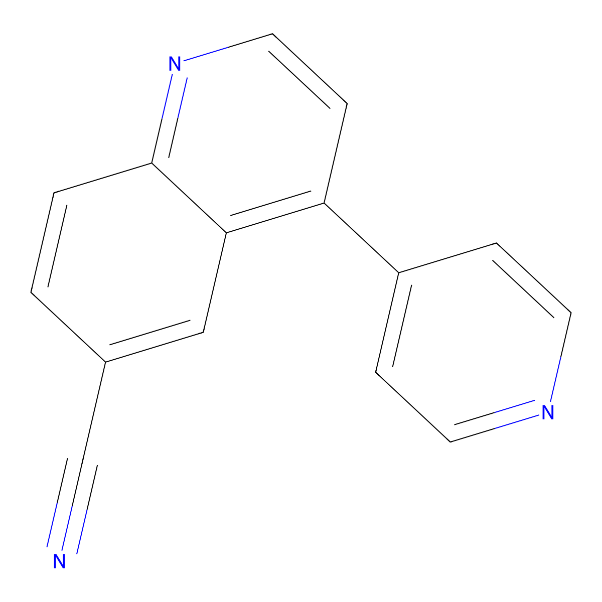 4-(4-Pyridinyl)-6-quinolinecarbonitrile molecular structure, CAS 1086062-99-8