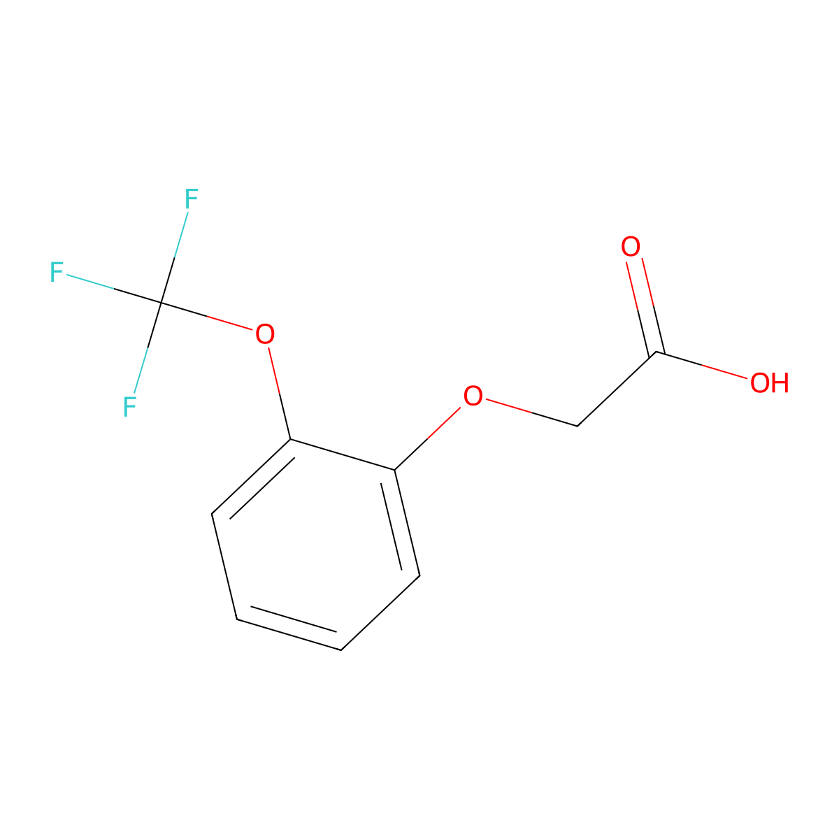 2-Trifluoromethoxyphenoxyacetic acid molecular structure, CAS 1086063-22-0