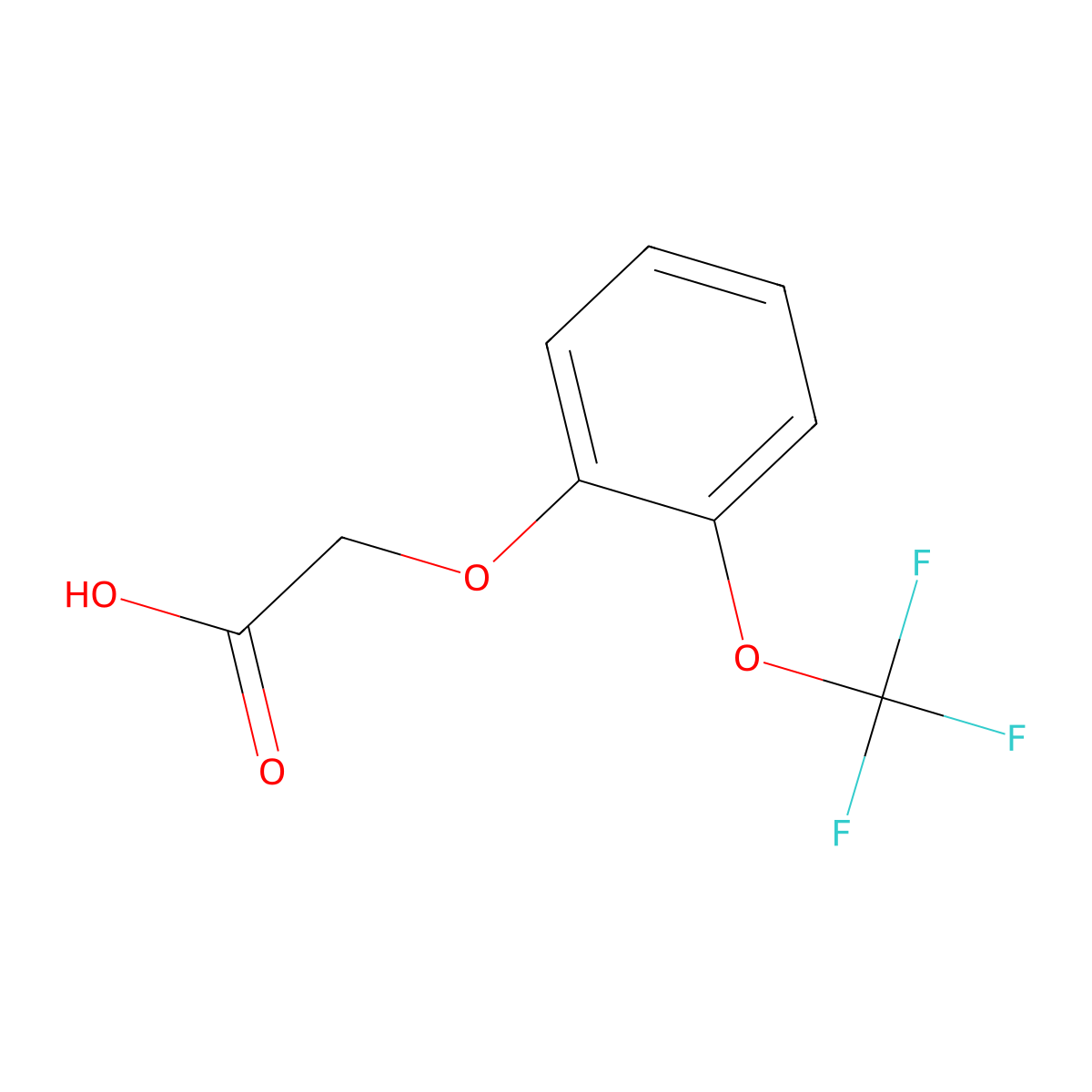 2-Trifluoromethoxyphenoxyacetic acid molecular structure, CAS 1086063-22-0
