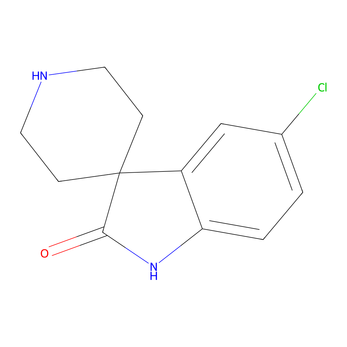 5-Chlorospiro[indoline-3,4'-piperidin]-2-one molecular structure, CAS 1086063-33-3