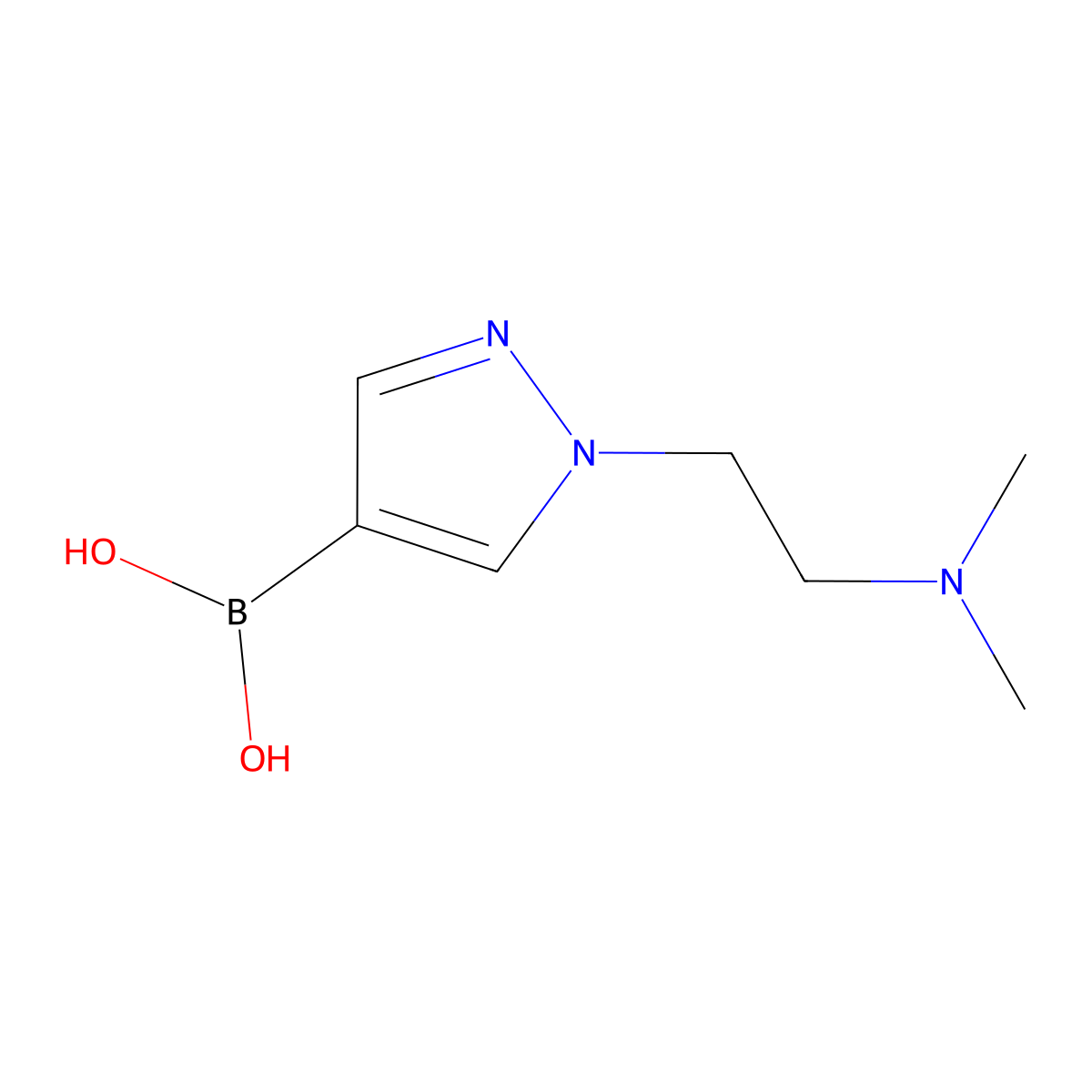 (1-(2-(Dimethylamino)ethyl)-1H-pyrazol-4-yl)boronic acid molecular structure, CAS 1086063-73-1