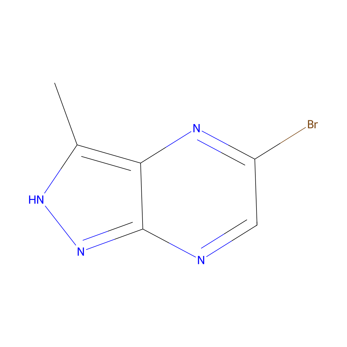 5-Bromo-3-methyl-1H-pyrazolo[3,4-B]pyrazine molecular structure, CAS 1086064-35-8